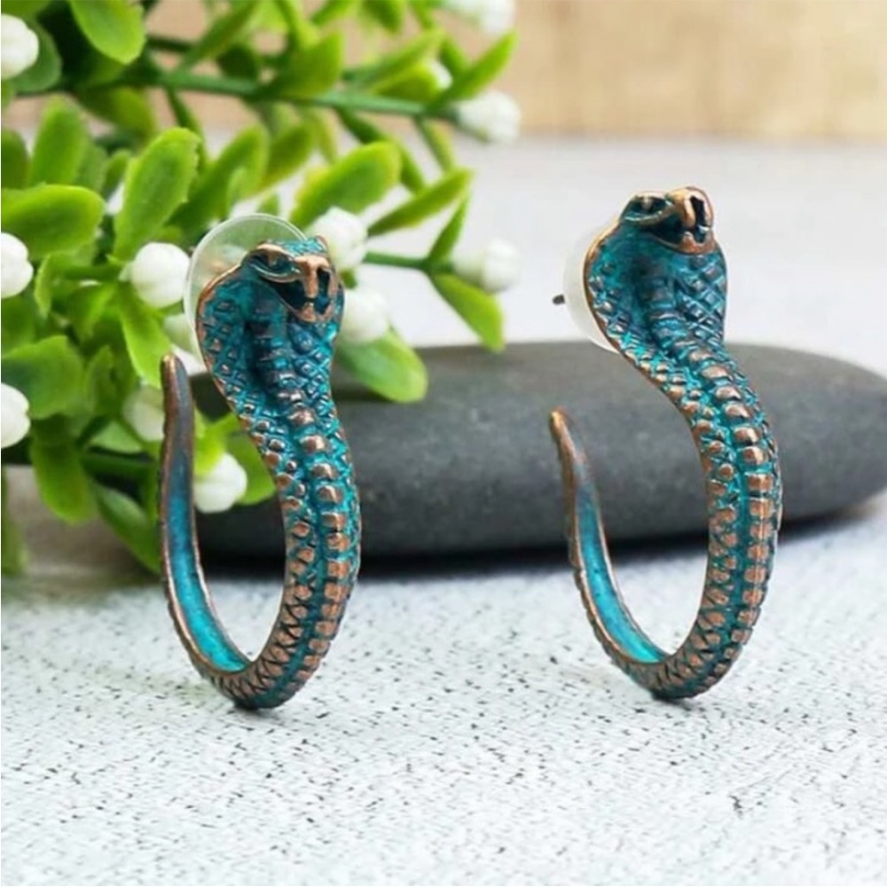 Snake design earrings - Picture 1 of 3